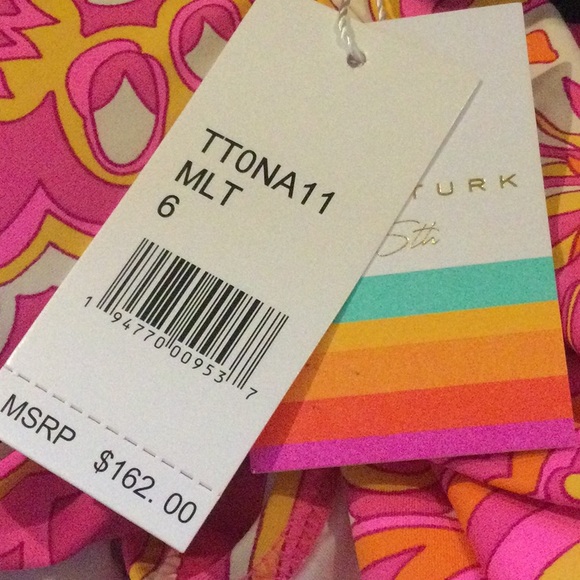 NWT $ 162 TRINA TURK 6 MORNING SUNRISE ONE PIECE - Picture 10 of 10